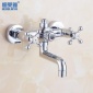 全铜体双把双控浴缸冷热水**混水阀浴室开关暗装三联淋浴水**